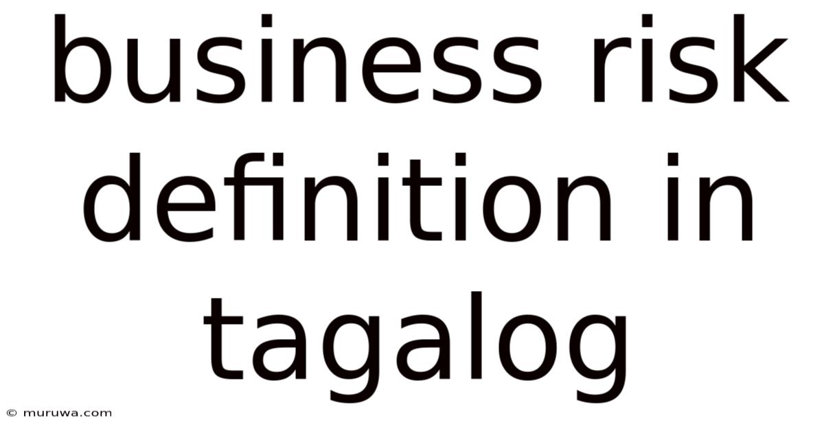 Business Risk Definition In Tagalog