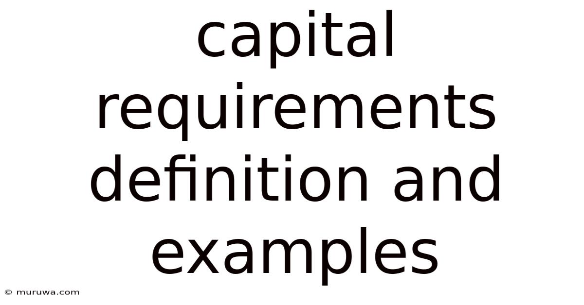 Capital Requirements Definition And Examples Capital Requirements Definition And Examples