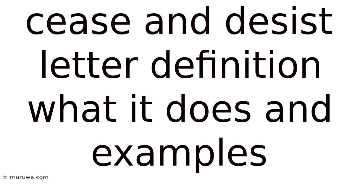 Cease And Desist Letter Definition What It Does And Examples Cease And Desist Letter Definition What It Does And Examples
