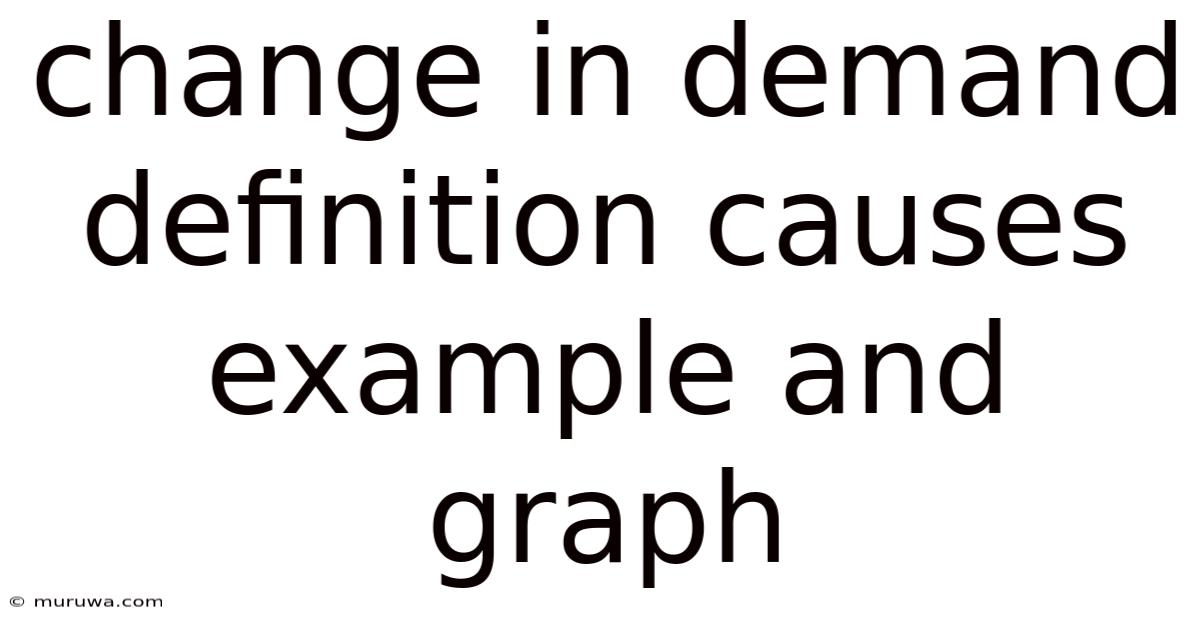 Change In Demand Definition Causes Example And Graph Change In Demand Definition Causes Example And Graph
