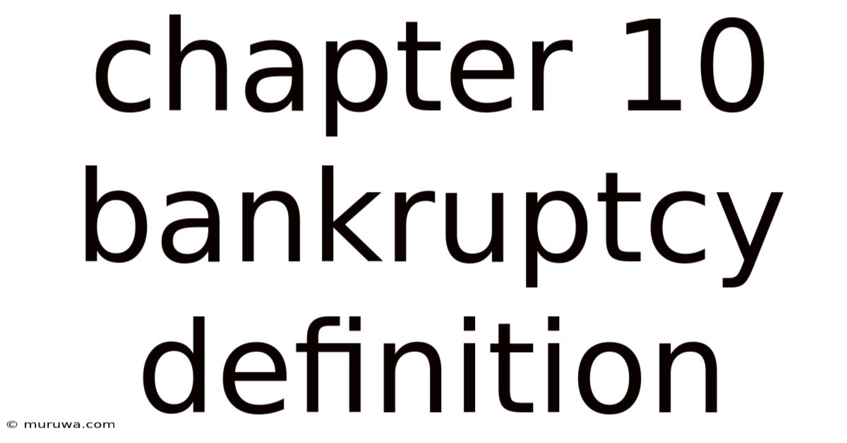 Chapter 10 Bankruptcy Definition Chapter 10 Bankruptcy Definition