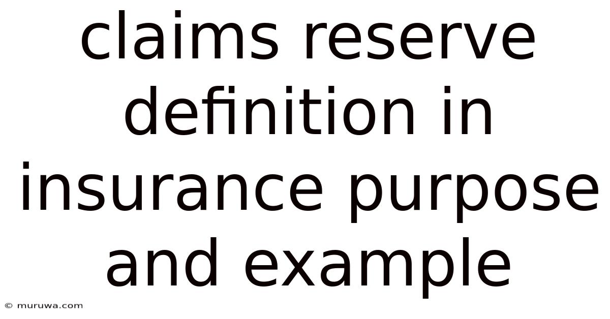 Claims Reserve Definition In Insurance Purpose And Example Claims Reserve Definition In Insurance Purpose And Example