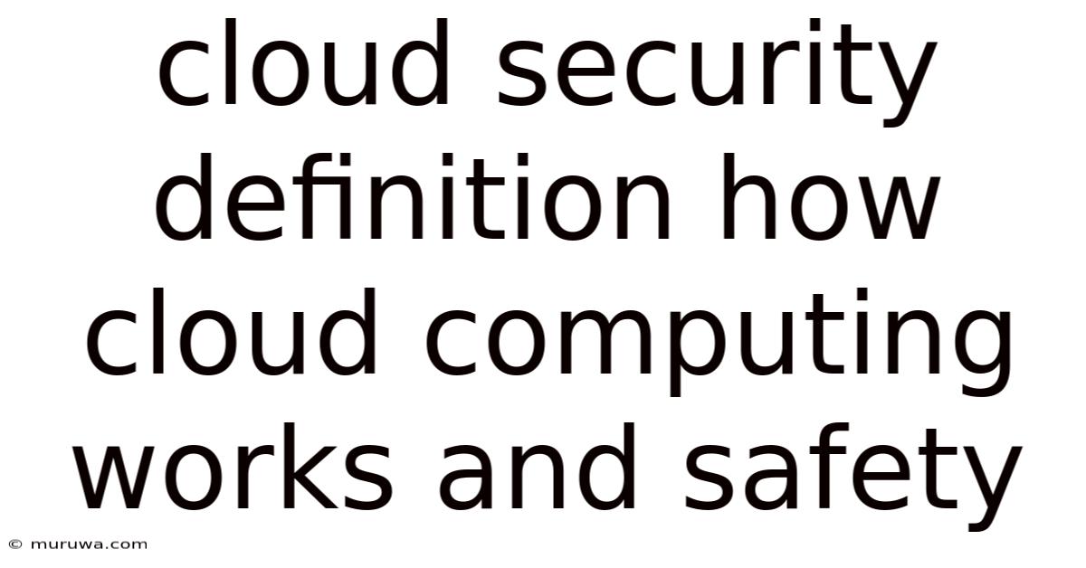 Cloud Security Definition How Cloud Computing Works And Safety Cloud Security Definition How Cloud Computing Works And Safety
