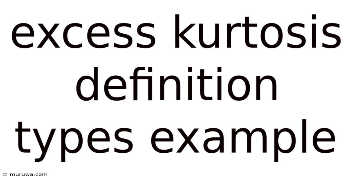 Excess Kurtosis Definition Types Example