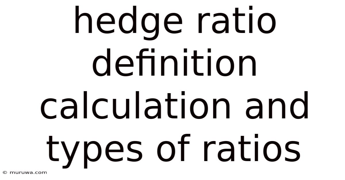 Hedge Ratio Definition Calculation And Types Of Ratios Hedge Ratio Definition Calculation And Types Of Ratios