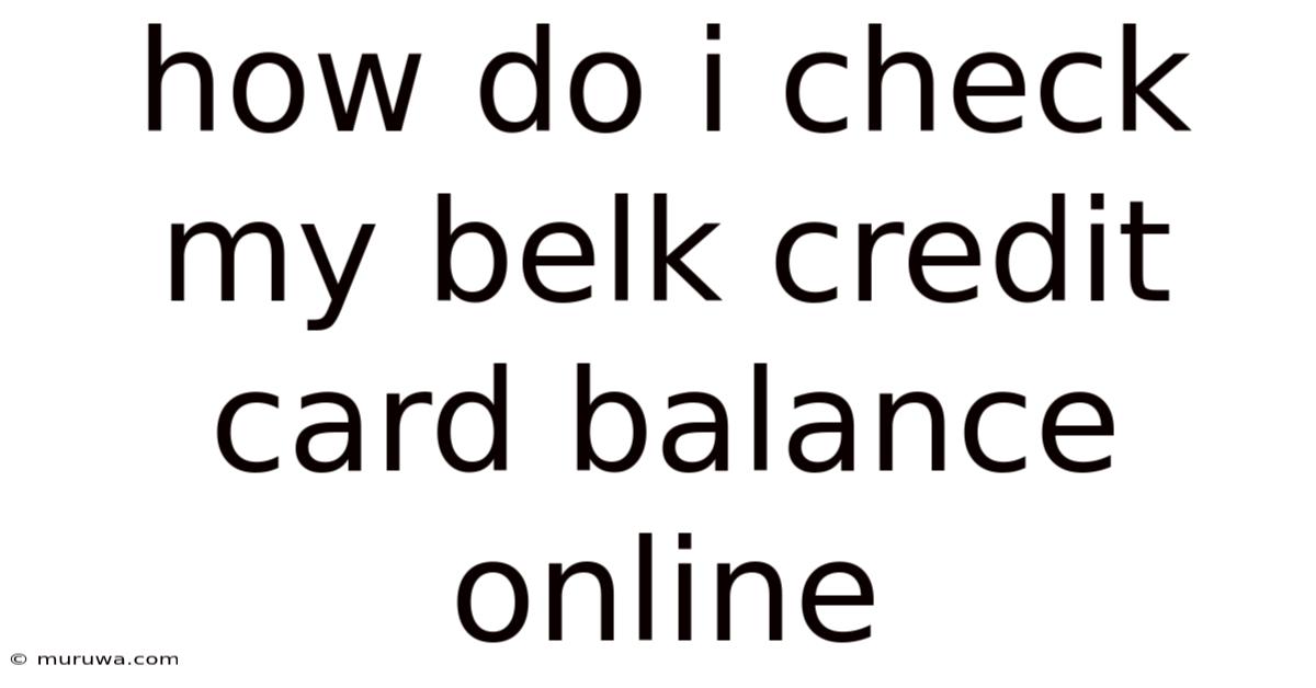 How Do I Check My Belk Credit Card Balance Online How Do I Check My Belk Credit Card Balance Online