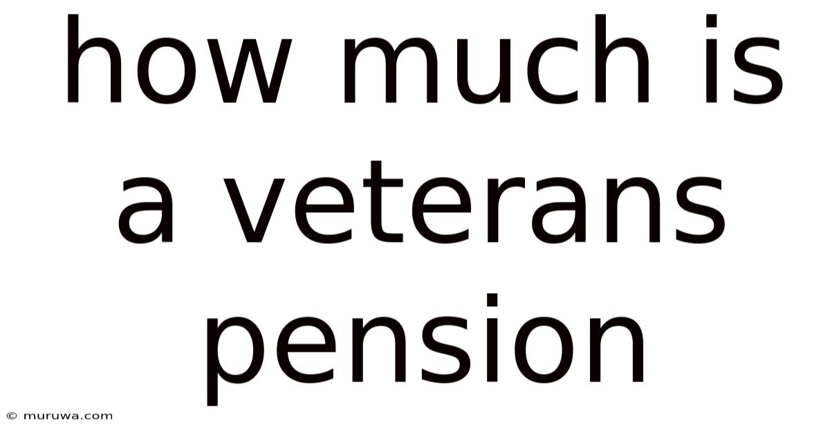 How Much Is A Veterans Pension How Much Is A Veterans Pension