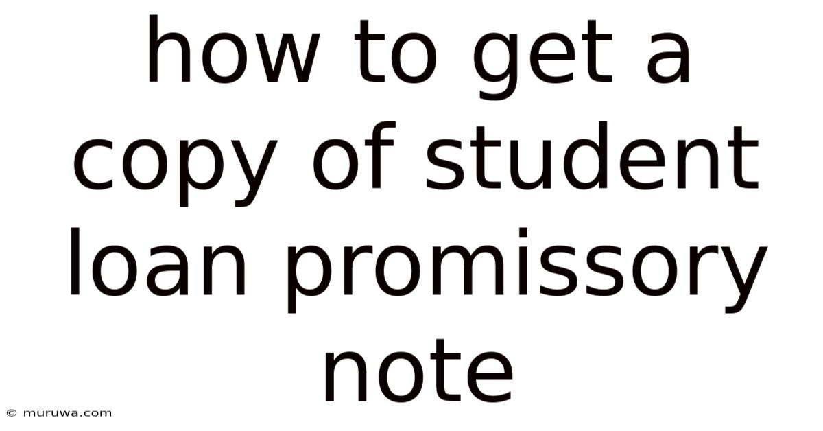 How To Get A Copy Of Student Loan Promissory Note How To Get A Copy Of Student Loan Promissory Note
