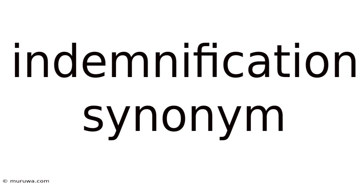 Indemnification Synonym