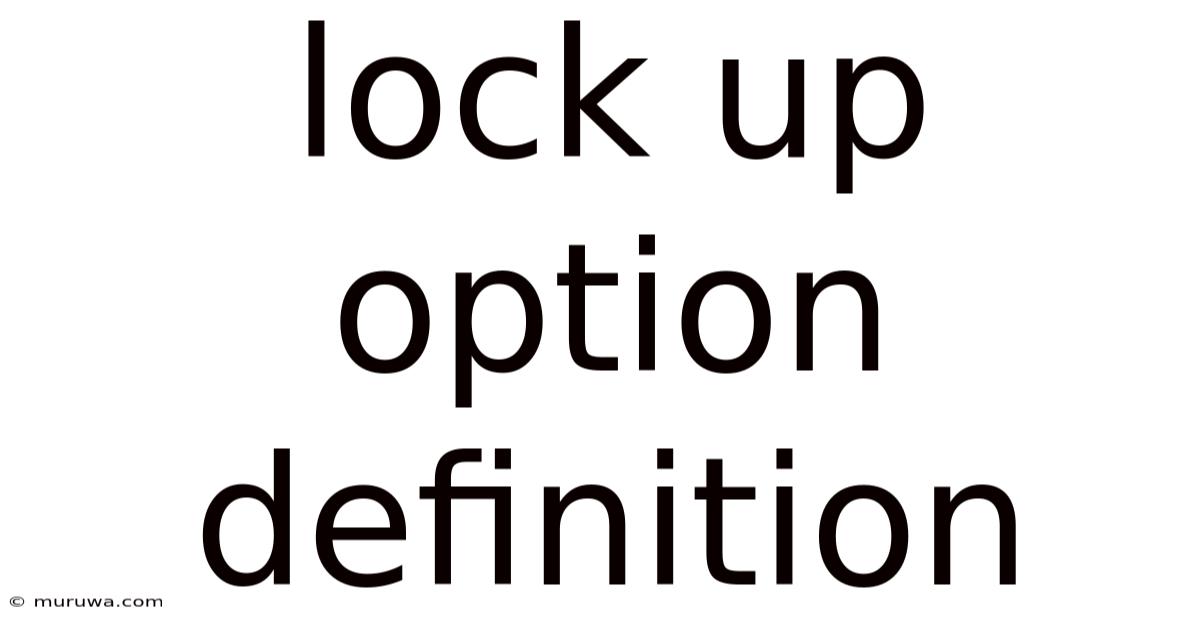 Lock Up Option Definition Lock Up Option Definition