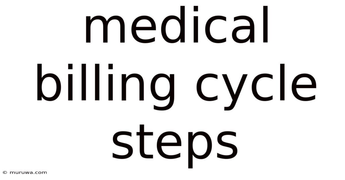 Medical Billing Cycle Steps Medical Billing Cycle Steps