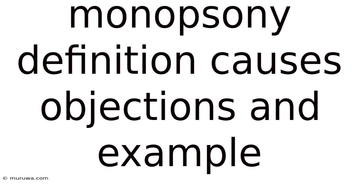 Monopsony Definition Causes Objections And Example Monopsony Definition Causes Objections And Example