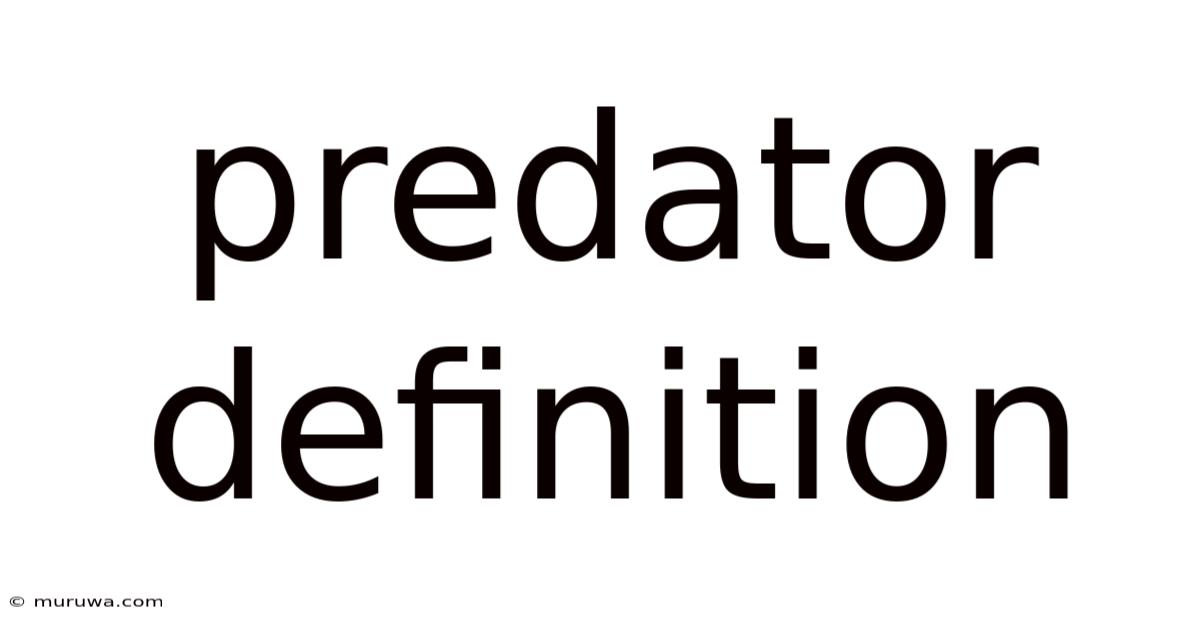 Predator Definition Predator Definition