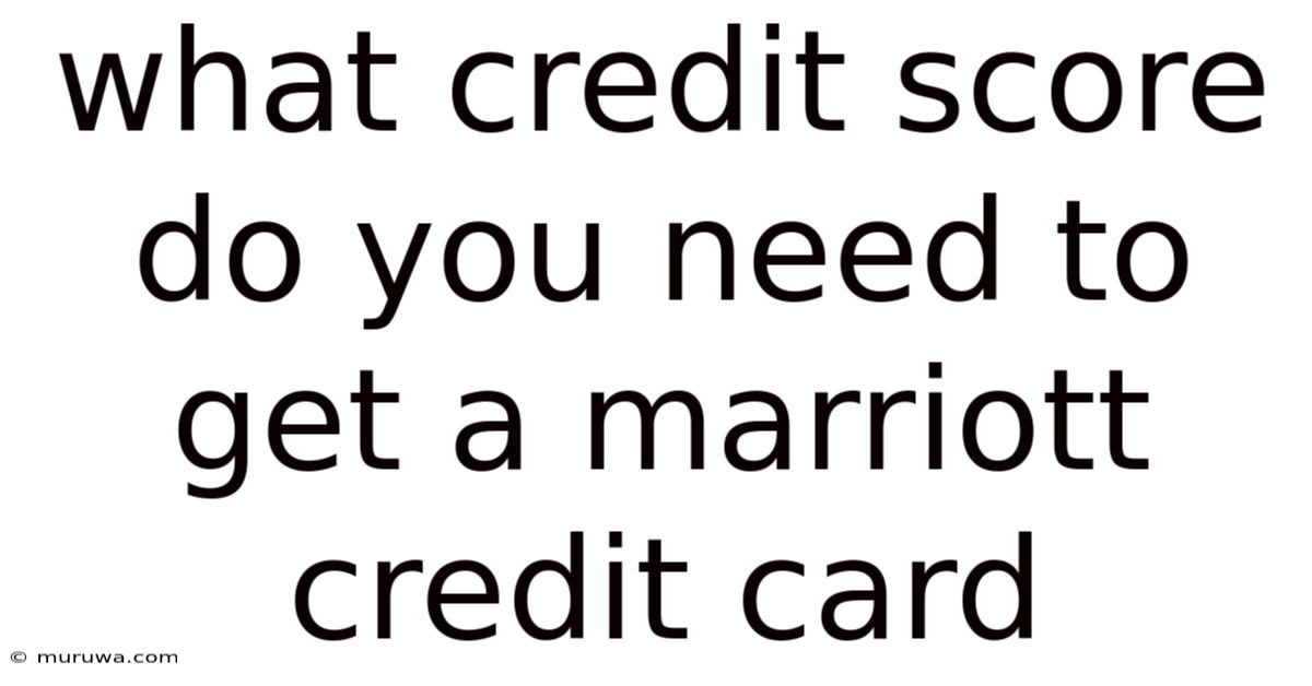 What Credit Score Do You Need To Get A Marriott Credit Card What Credit Score Do You Need To Get A Marriott Credit Card