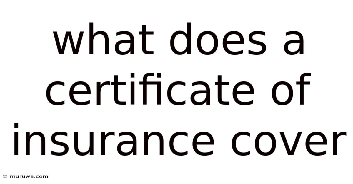 What Does A Certificate Of Insurance Cover What Does A Certificate Of Insurance Cover