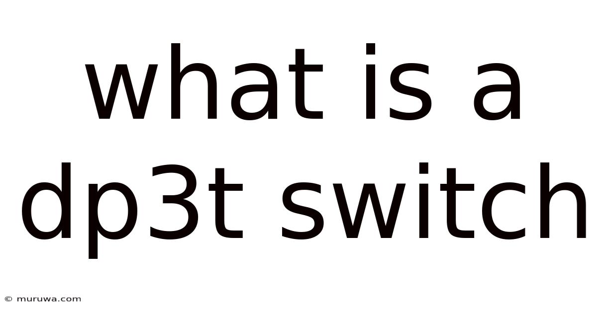What Is A Dp3t Switch