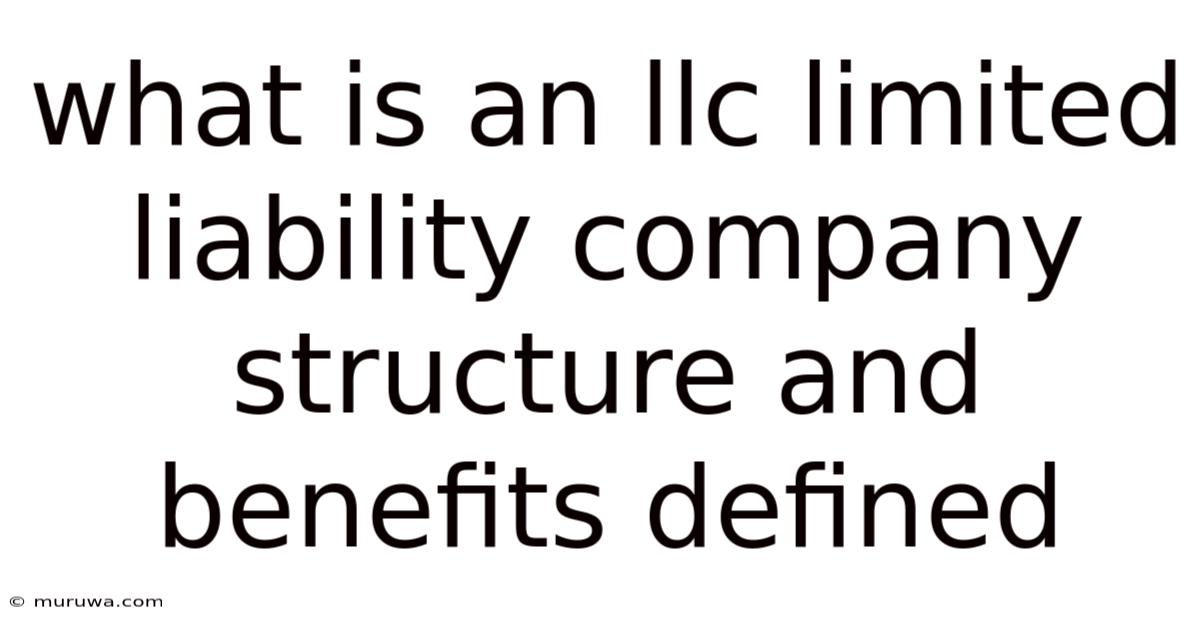What Is An Llc Limited Liability Company Structure And Benefits Defined What Is An Llc Limited Liability Company Structure And Benefits Defined