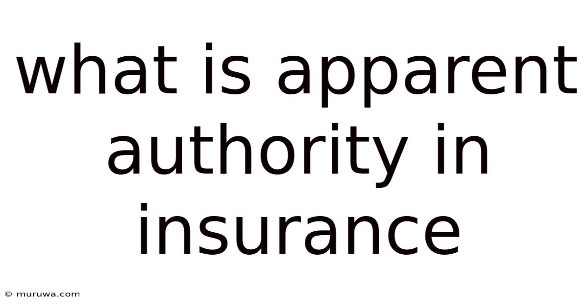 What Is Apparent Authority In Insurance What Is Apparent Authority In Insurance