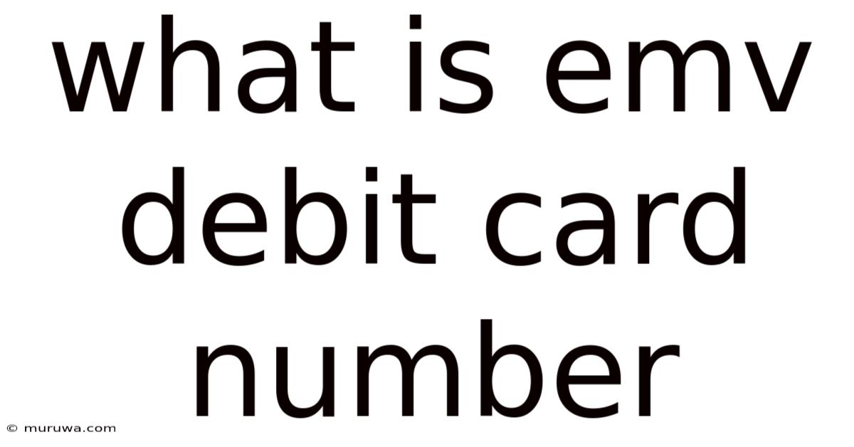 What Is Emv Debit Card Number What Is Emv Debit Card Number