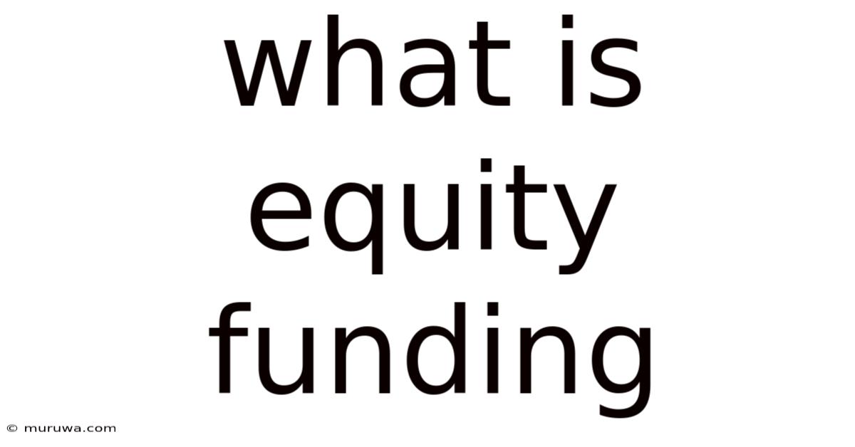 What Is Equity Funding What Is Equity Funding