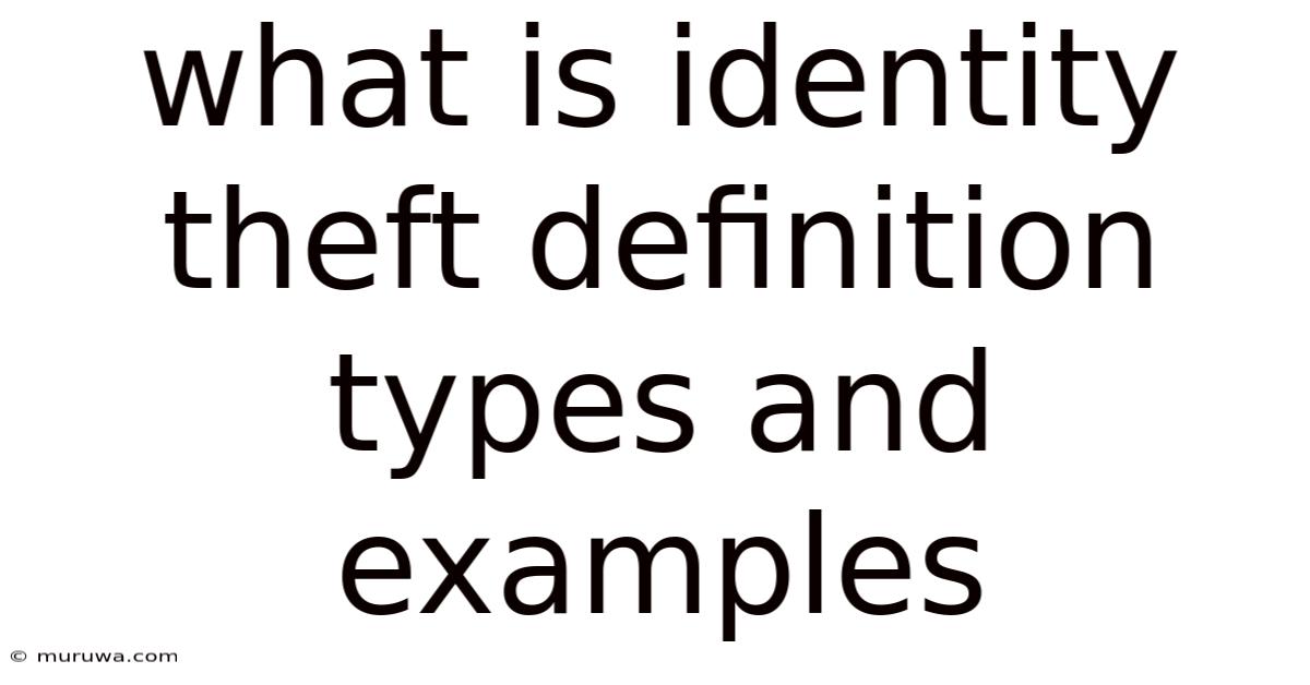 What Is Identity Theft Definition Types And Examples What Is Identity Theft Definition Types And Examples