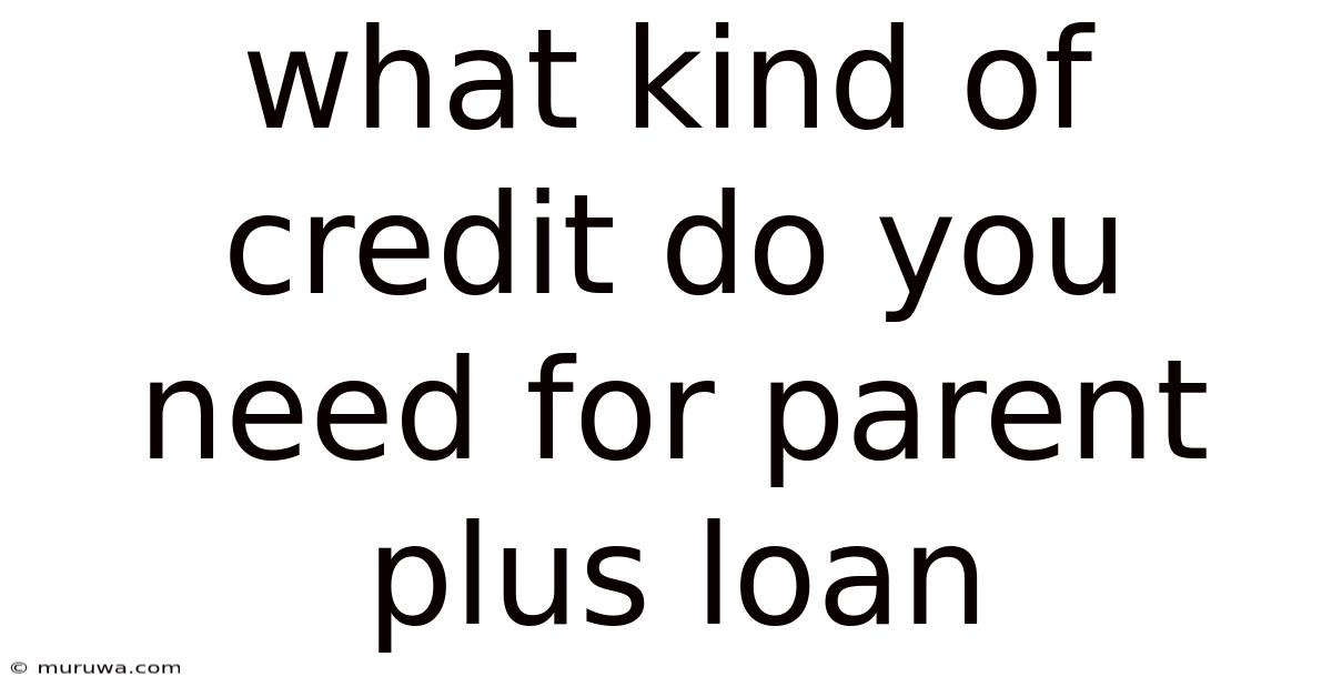 What Kind Of Credit Do You Need For Parent Plus Loan What Kind Of Credit Do You Need For Parent Plus Loan