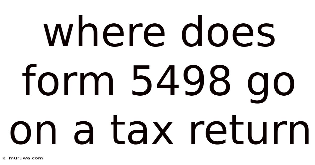 Where Does Form 5498 Go On A Tax Return Where Does Form 5498 Go On A Tax Return