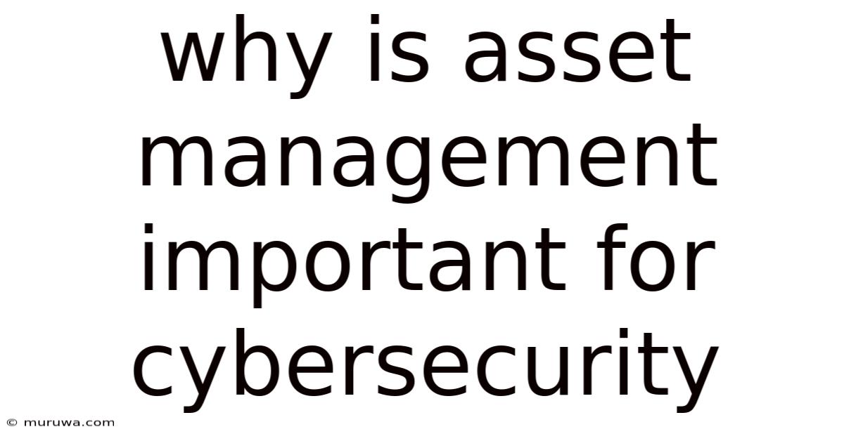 Why Is Asset Management Important For Cybersecurity Why Is Asset Management Important For Cybersecurity