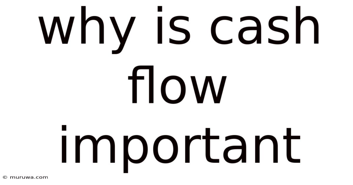 Why Is Cash Flow Important Why Is Cash Flow Important